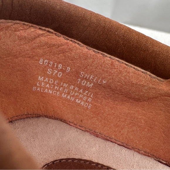 Connie Shelly Leather Shoe Sandal 10B Womens Brown Open Toe Slip On - Picture 9 of 9